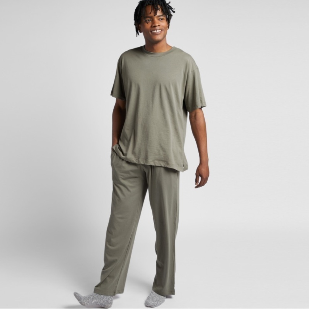 Parachute Men’s Organic Cotton Lounge Drawstring Pants Moss Green S M - Picture 1 of 5